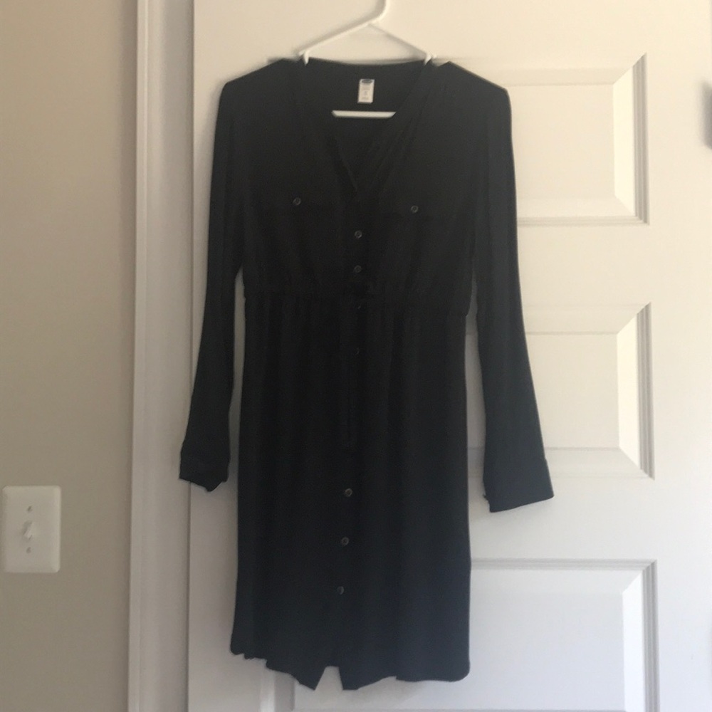 Cinch waist cute black dress